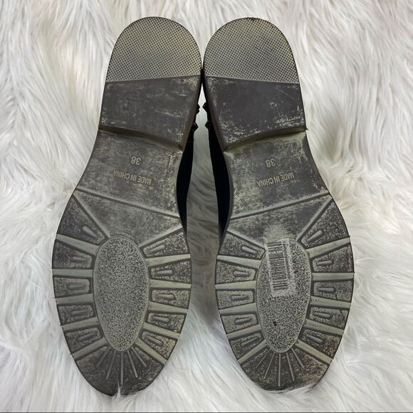 NEW LLKO Black Genuine Leather Studded Mid Calf Moto Booties EUR 38 US 7.5 - Picture 10 of 10